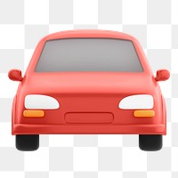 Car icon  png sticker, 3D rendering illustration, transparent background