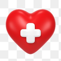 Heart healthcare png medicine sticker, transparent background