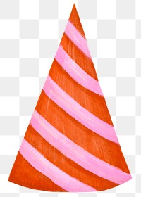 Red party hat png sticker, transparent background