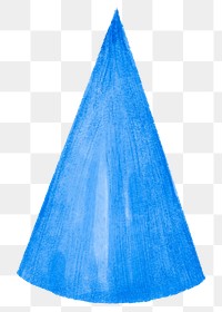 Blue party hat png sticker, transparent background