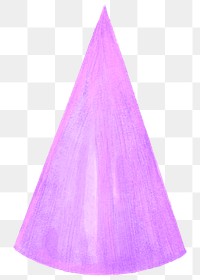 Purple party hat png sticker, transparent background