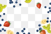 Smoothie fruits png frame transparent background