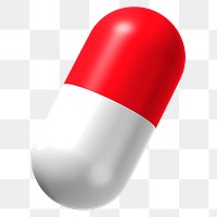 3D capsule png, medicine clipart, transparent background