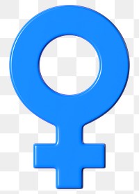 Woman gender symbol png 3D sticker, transparent background 