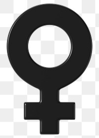 Black woman symbol png 3D sticker, transparent background 