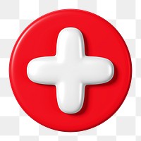 Healthcare sign png 3D sticker, transparent background 