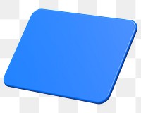 3D blue rectangle png geometric clipart, transparent background