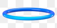 3D shape png blue ring sticker, transparent background