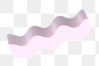 3D shape png pastel pink squiggle sticker, transparent background