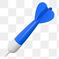 Blue 3D dart png sticker, transparent background