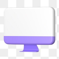 3d computer png sticker, transparent background