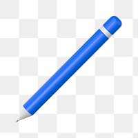 Blue 3D pen png sticker, transparent background