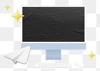 Computer screen png sticker, 3D graphic, transparent background