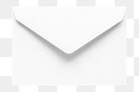 White envelope png sticker, realistic stationery, transparent background