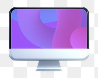 Computer screen png sticker, 3D graphic, transparent background