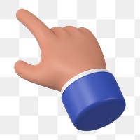 Finger-pointing hand gesture png sticker, 3D business illustration, transparent background