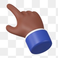 Finger-pointing hand gesture png sticker, 3D business illustration, transparent background