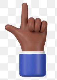 Finger-pointing hand gesture png sticker, 3D business illustration, transparent background