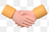 3D business handshake png sticker, gesture, etiquette illustration, transparent background