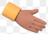 Hand extending png to shake, business etiquette in 3D, transparent background