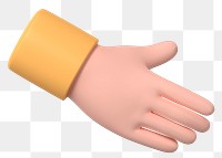 Hand extending to shake png, business etiquette in 3D, transparent background