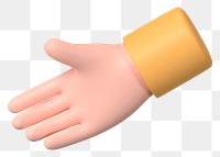 Hand extending to shake png, business etiquette in 3D, transparent background