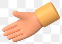 Hand extending to shake png, business etiquette in 3D, transparent background