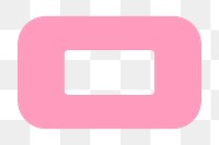 Pink badge png abstract logo element sticker, transparent background