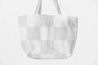 Tote bag png mockup, transparent design