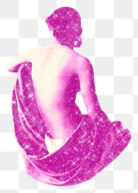 Aesthetic woman png sticker, transparent background