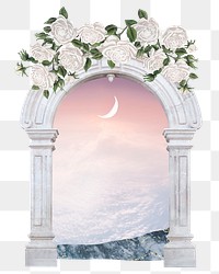 Doorway sky aesthetic png sticker, transparent background