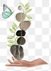 Aesthetic stones png sticker, transparent background