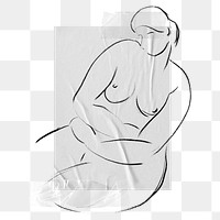 Body positivity png sticker, transparent background