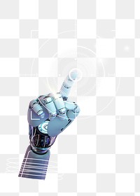 Robot hand png sticker, transparent background