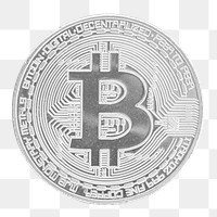 Bitcoin cryptocurrency png sticker, finance technology, transparent background