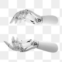 Cupping robot hands png, technology photo, transparent background