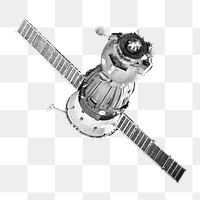 Space satellite png sticker, communication technology, transparent background