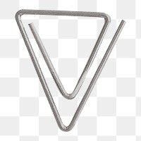 Paper clip png sticker, stationery, office supply on transparent background