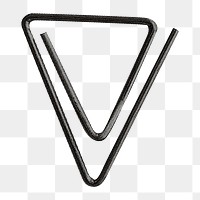 Paper clip png sticker, stationery, office supply on transparent background