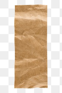 Brown paper png sticker, transparent background