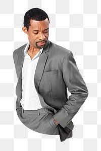 Formal businessman png sticker, transparent background