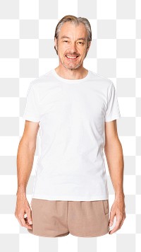 Casual senior png sticker, transparent background