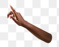  Finger pointing png sticker, transparent background