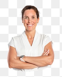 Confident woman png sticker, transparent background