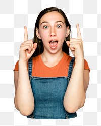 Surprised woman png sticker, transparent background