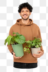 Plant lover png sticker, transparent background