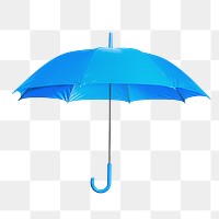 Blue umbrella png sticker, transparent background