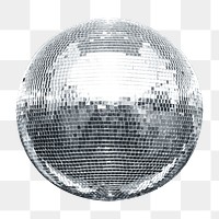 Disco ball png sticker, transparent background 