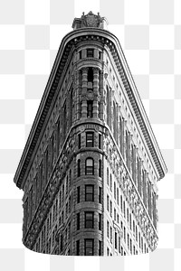 Png Flatiron Building sticker, transparent background