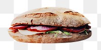 Homemade sandwich png sticker, transparent background 